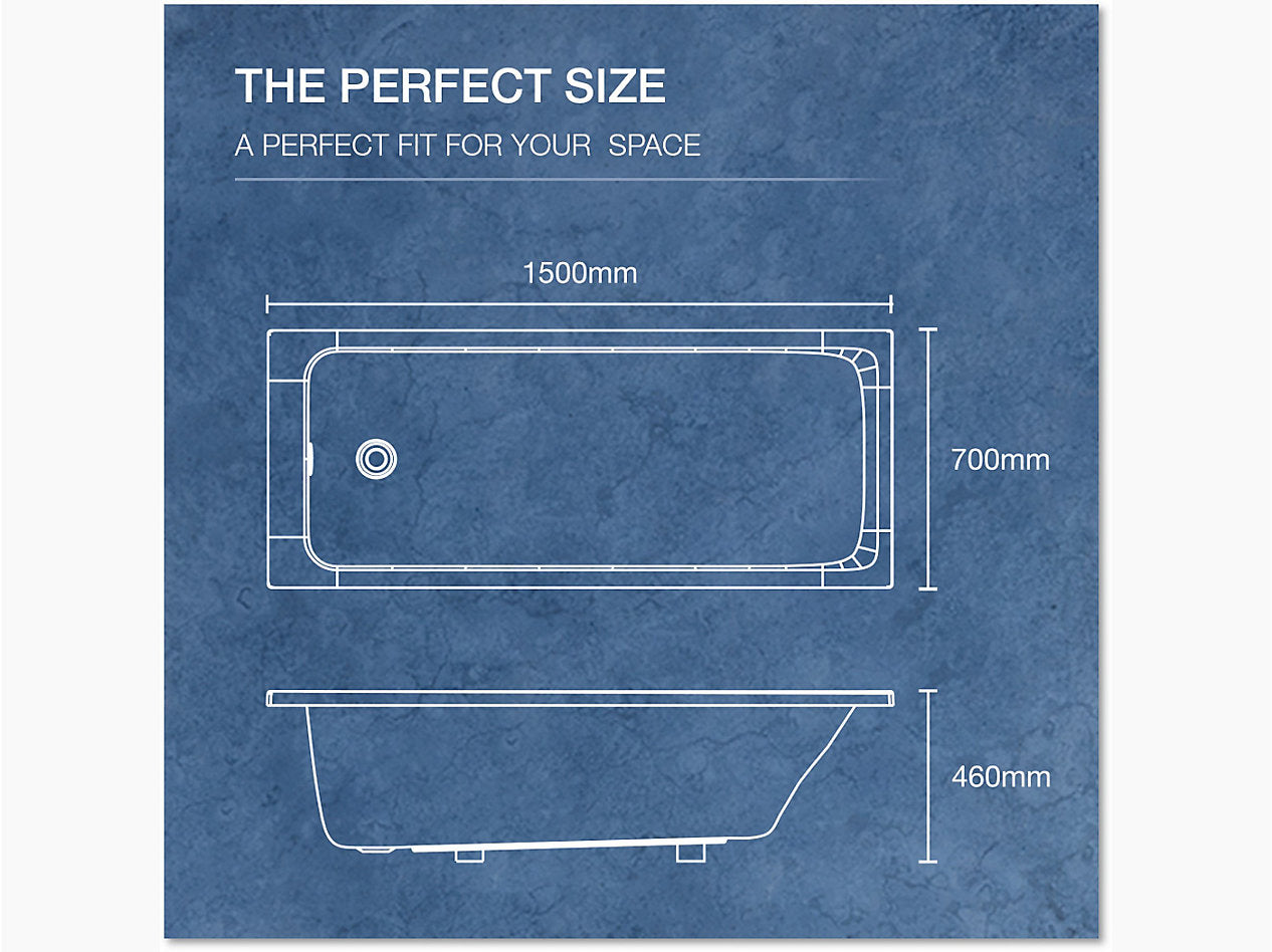 Reach™ 150 cm x 70 cm drop-in bath
